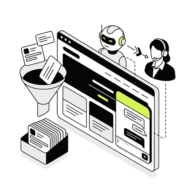 Illustration: AI Customer Engagement & Lead Capture System